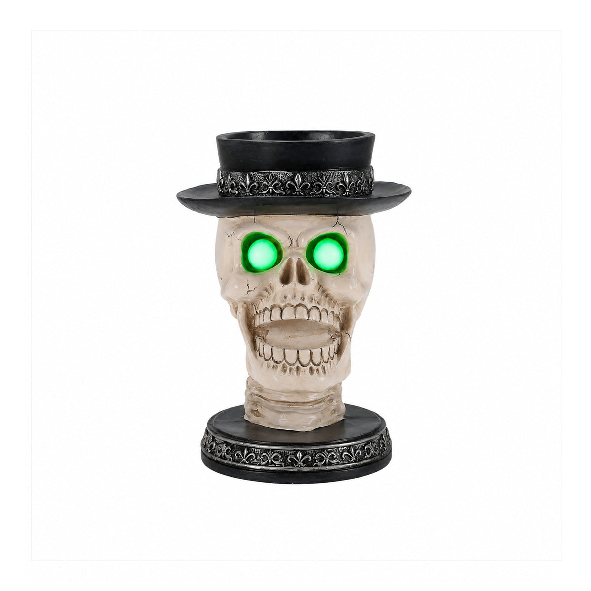 Halloween Skull Candle Holder with Glowing LED Lights
