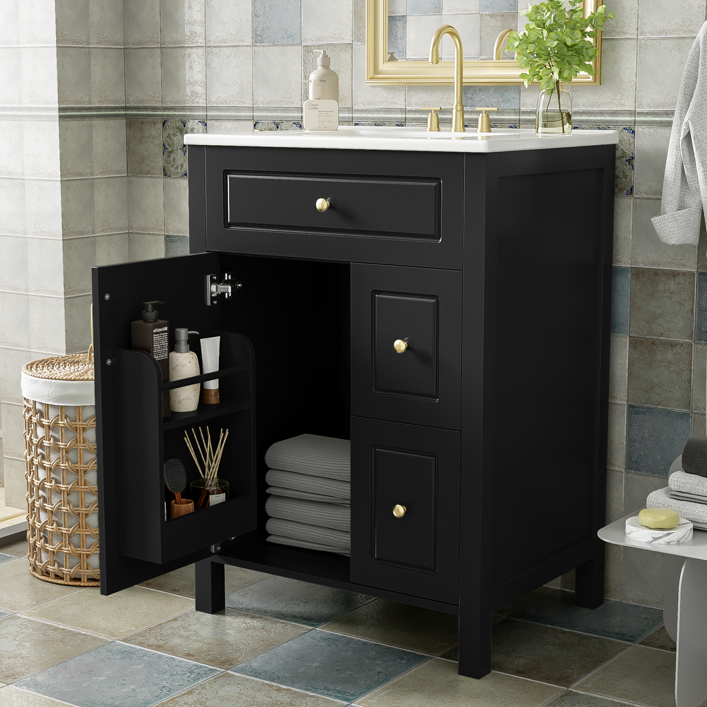 24-Inch Bathroom Vanity with Ceramic Sink