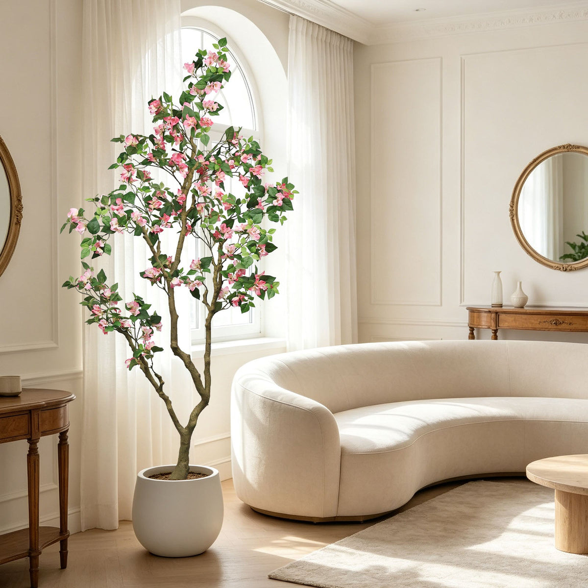 7FT Artificial Bougainvillea Tree with Realistic Flowers