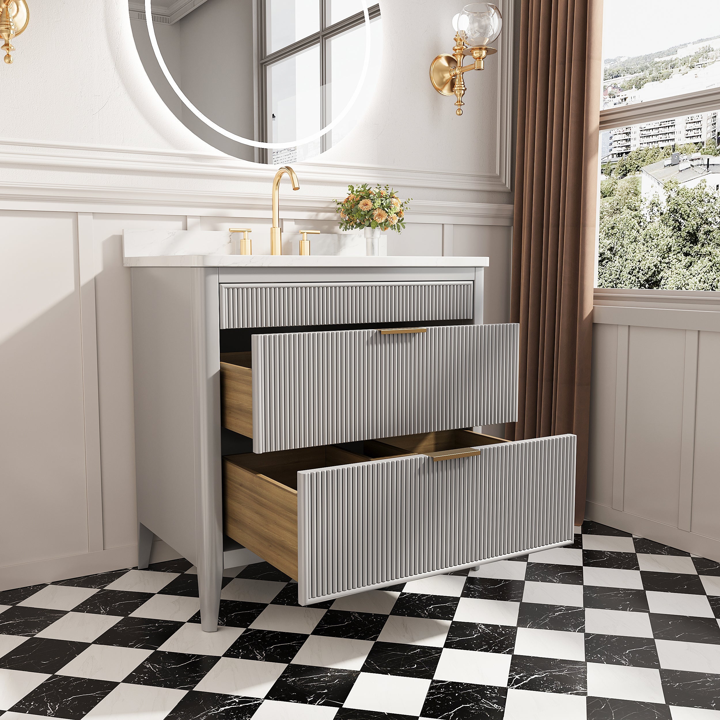 Fully Assembled 36" Bathroom Vanity