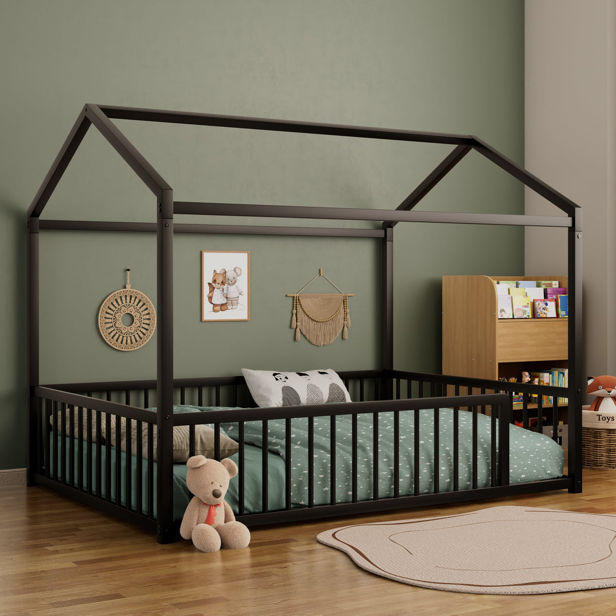 Full Size Montessori Style Metal Floor Bed Frame