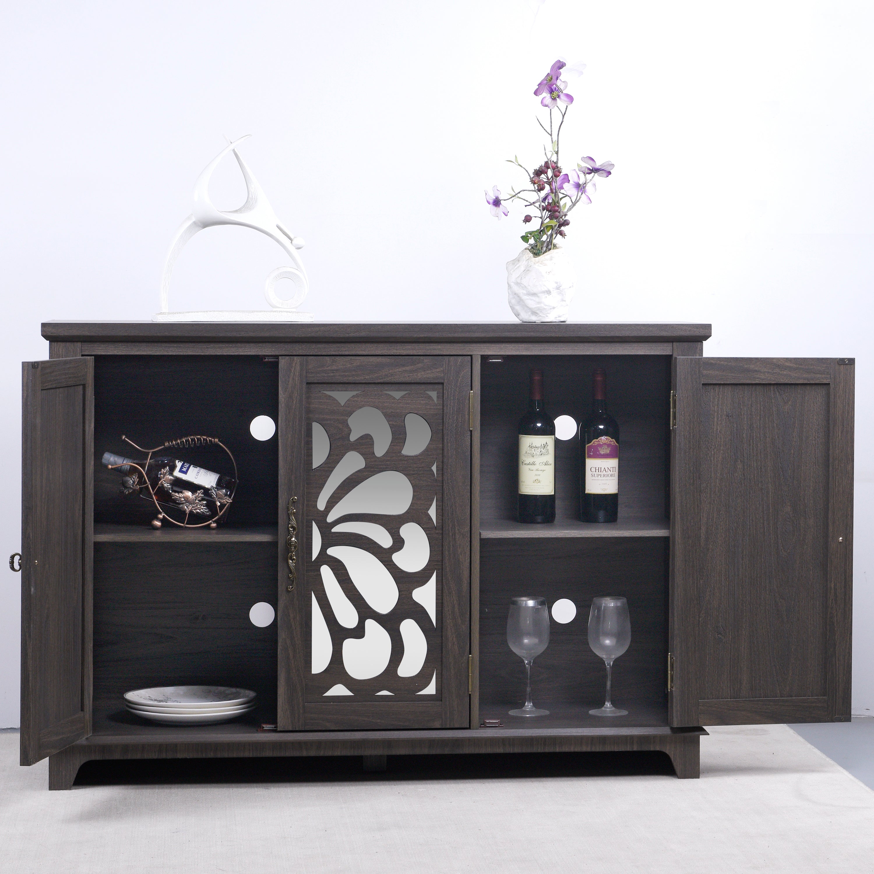 49.33" x 15.55" Spacious Size Countertop Sideboard