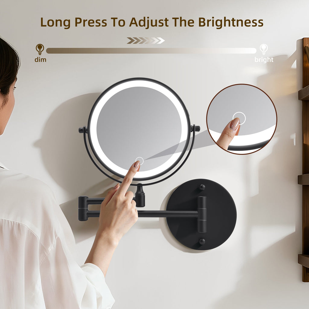 Rechargeable Wall Mounted Makeup Mirror