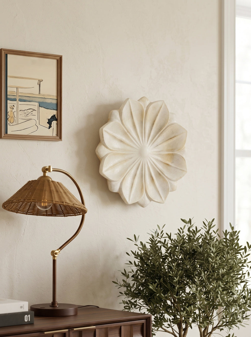 Hand-Finished Lotus Bloom Decorative Bowl