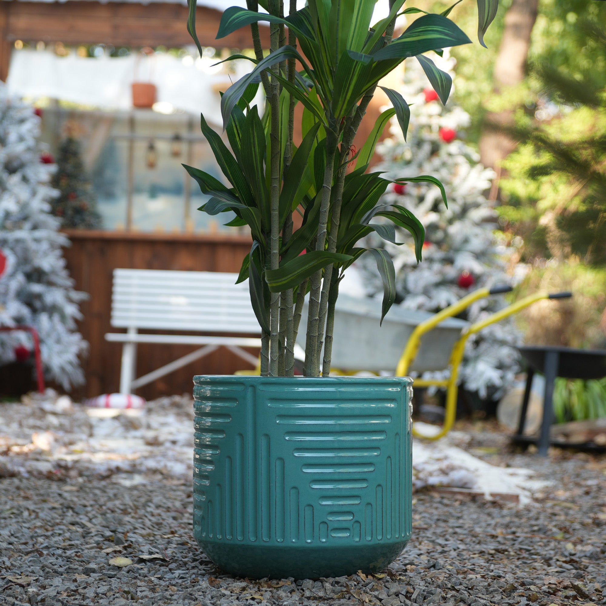 Handmade Ceramic Planter - 16 Inch Diameter