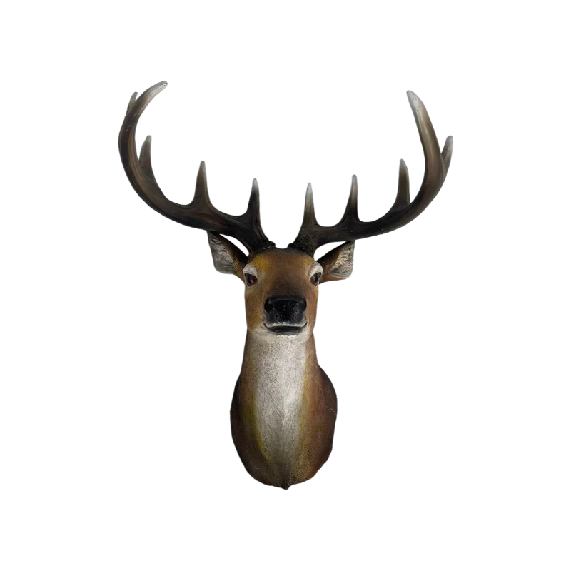 Stag Head Wall Mount - 14.57" Wide Resin Deer Bust