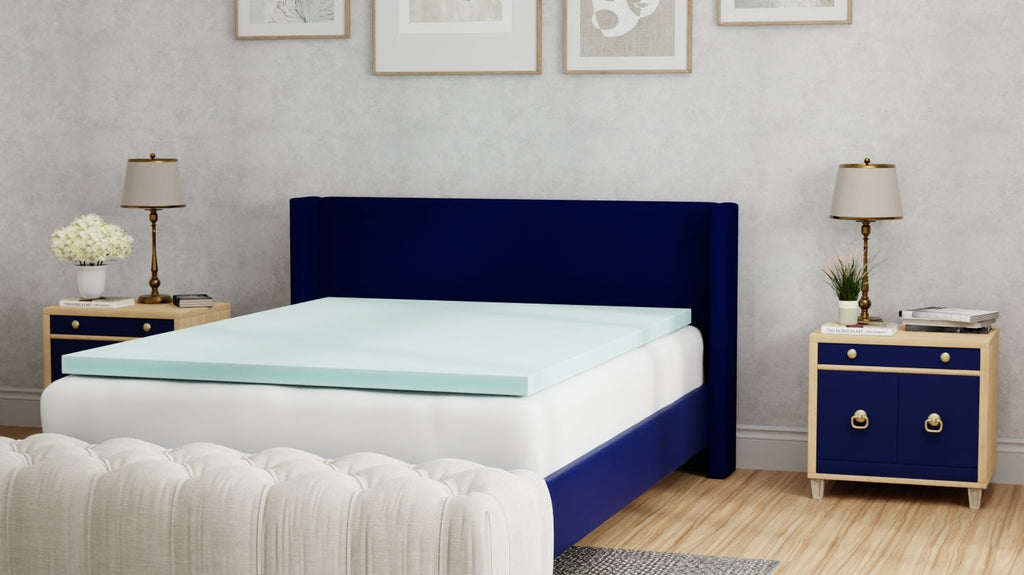 Omne Sleep Plush 3 Inch Twin Memory Foam Cooling Mattress Topper