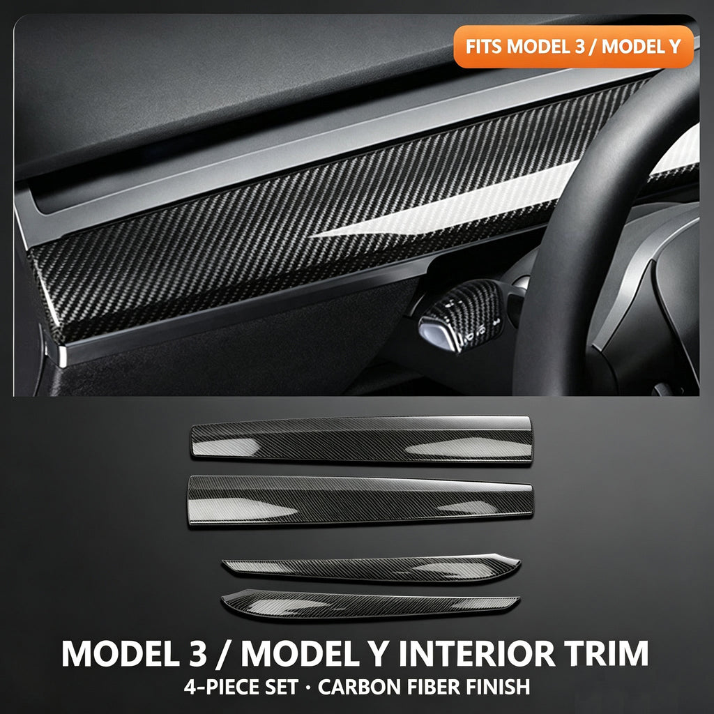Applicable To Tesla ModelY3 Central Control Interior Trim Strip Instrument Panel Inner Door Trim Strip Refresh 3 Central Control Trim Strip