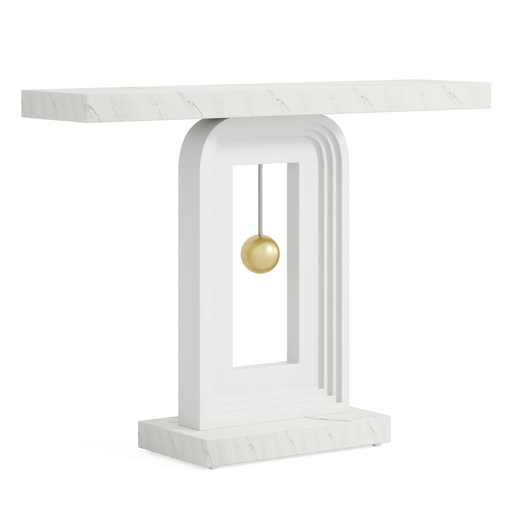 Modern Console Table with Geometric Base