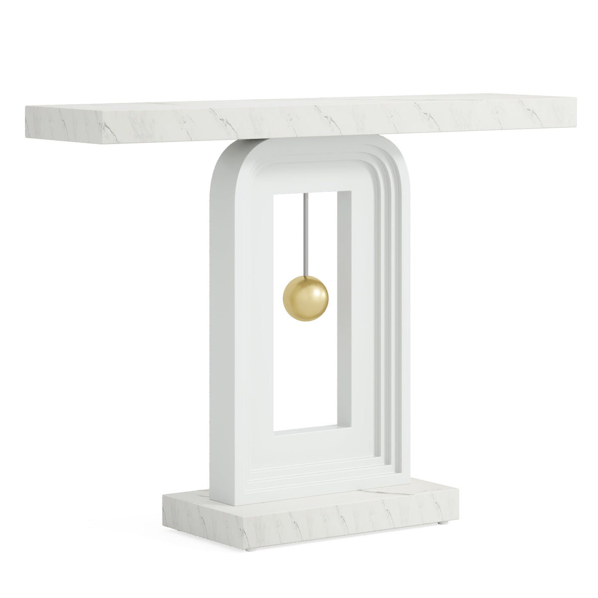 Modern Console Table with Geometric Base