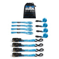 Borne Off-Road Medium-Duty Ratchet Tie-Down Kit (4-Pack) Blue BNRTC-TDMD-4BL
