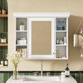 35" x 28" White Wall Mounted Bathroom Storage Cabinet