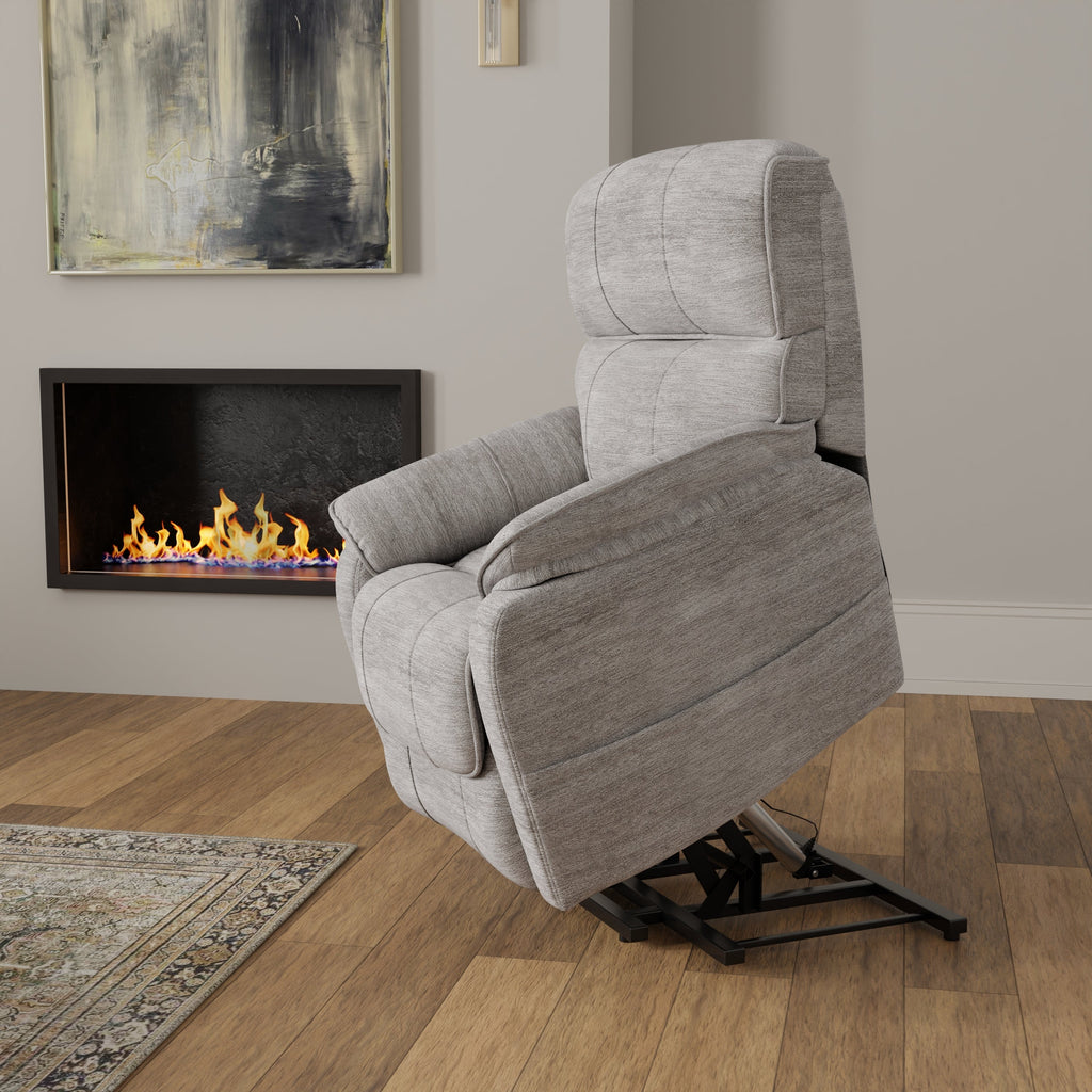Plush Fabric Power Lift Chair In Lucie Dove