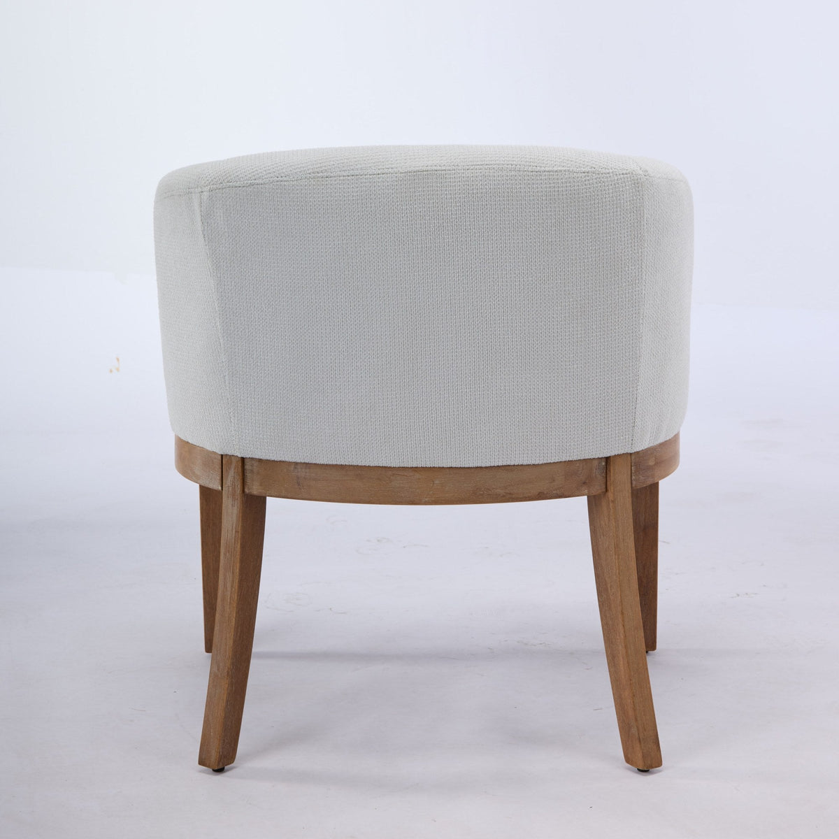 Mid Century Modern Upholstered Barrel Dining Chairs
