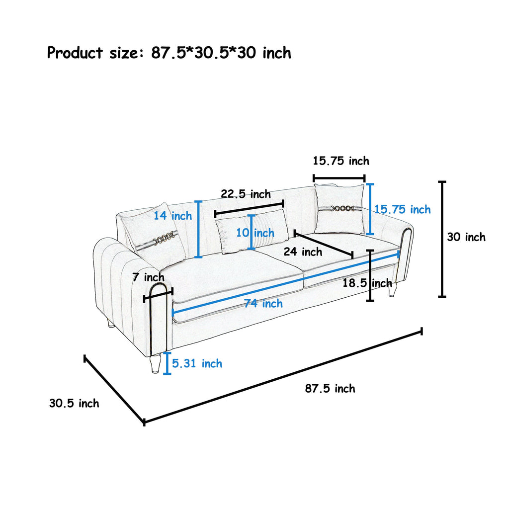 FX-P11-CW 3-Seater Sofa