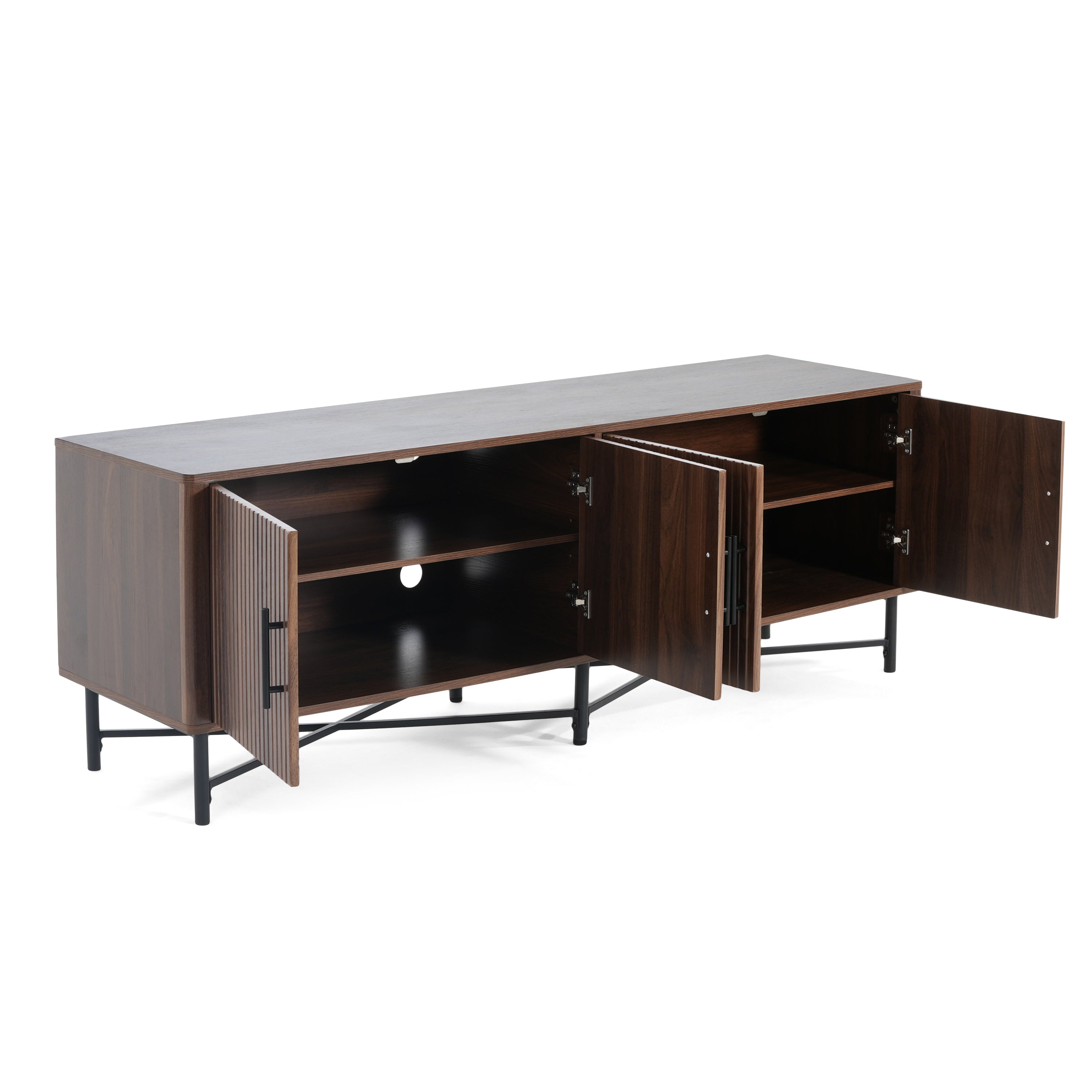 Functional 4-Door TV Cabinet