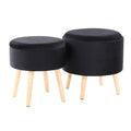 Contemporary Storage Ottoman Set with Matching Stool