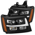 AlphaRex 07-14 Chevy Tahoe PRO-Series Projector Headlights Plank Style Matte Blk w/Activation Light 880285 *Discontinued