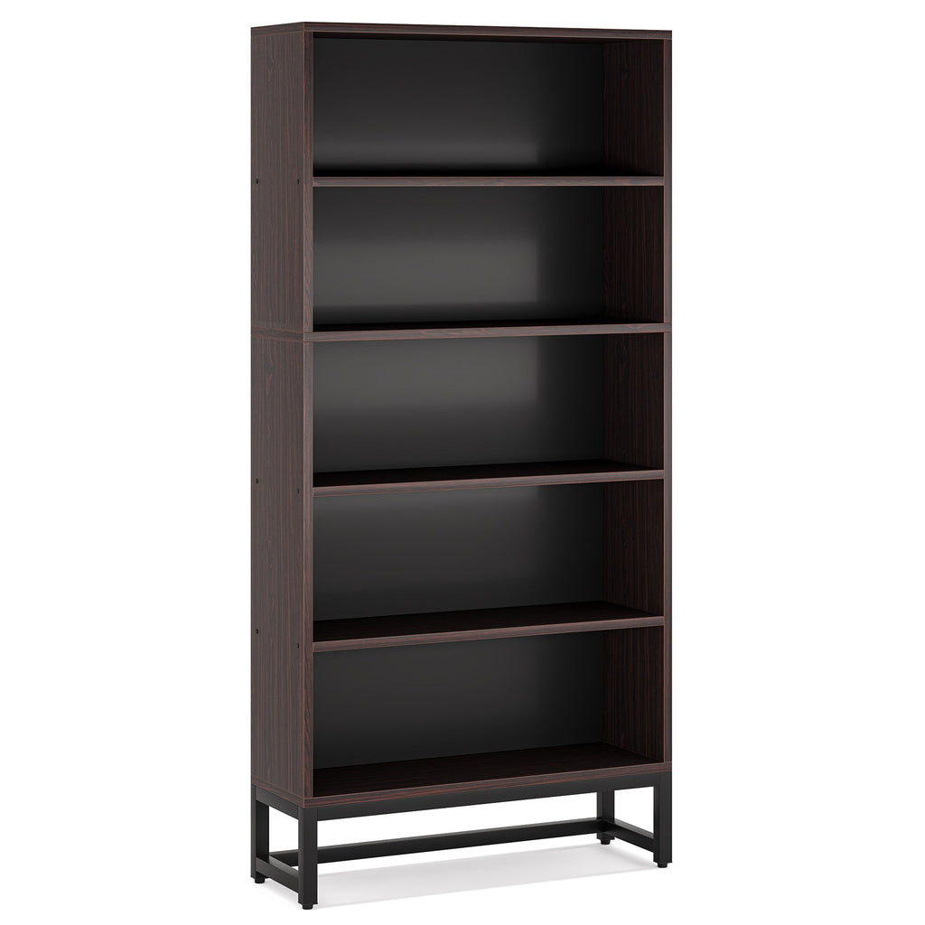 70.87" 5-Tier Sandalwood Heavy Duty Bookshelf