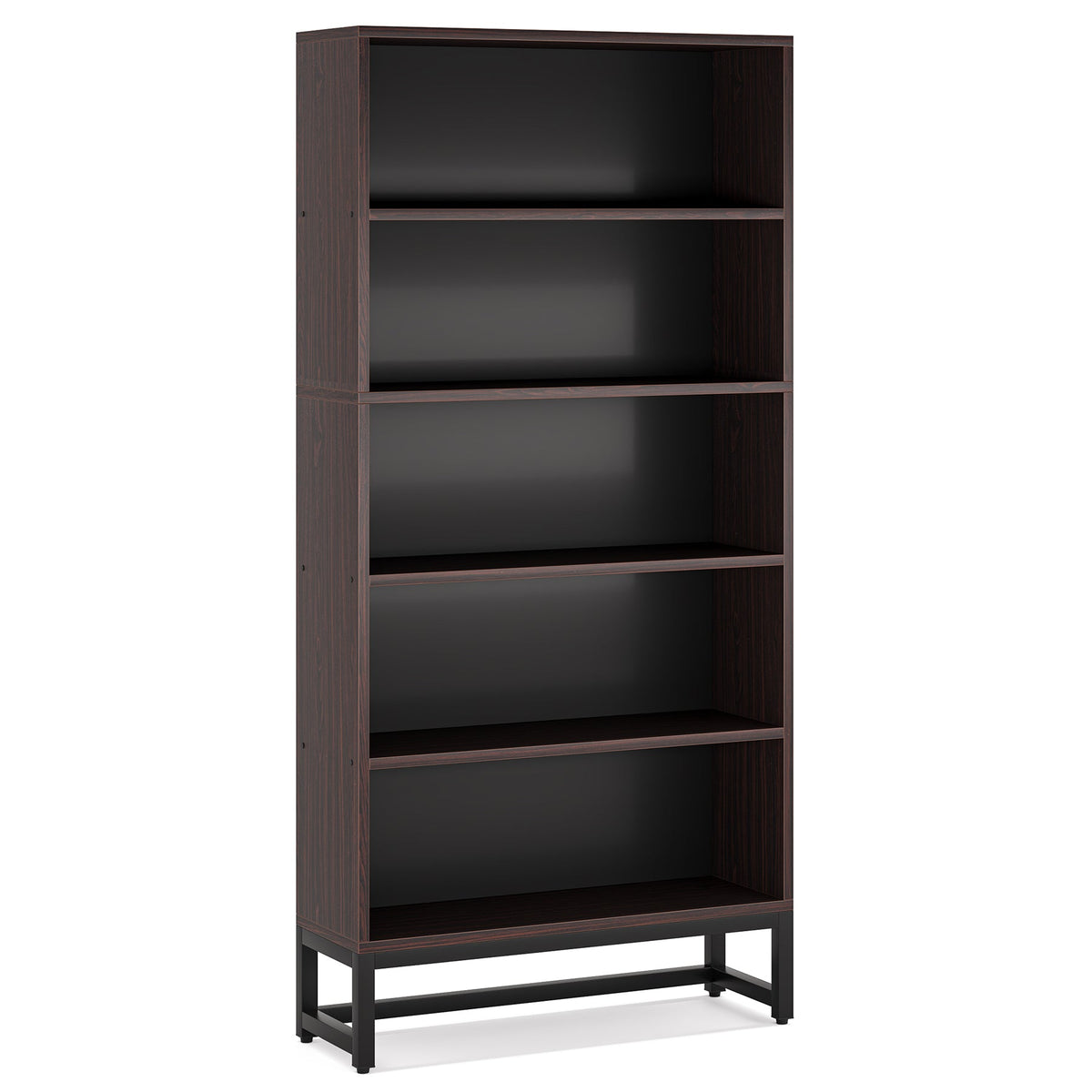 70.87" 5-Tier Sandalwood Heavy Duty Bookshelf