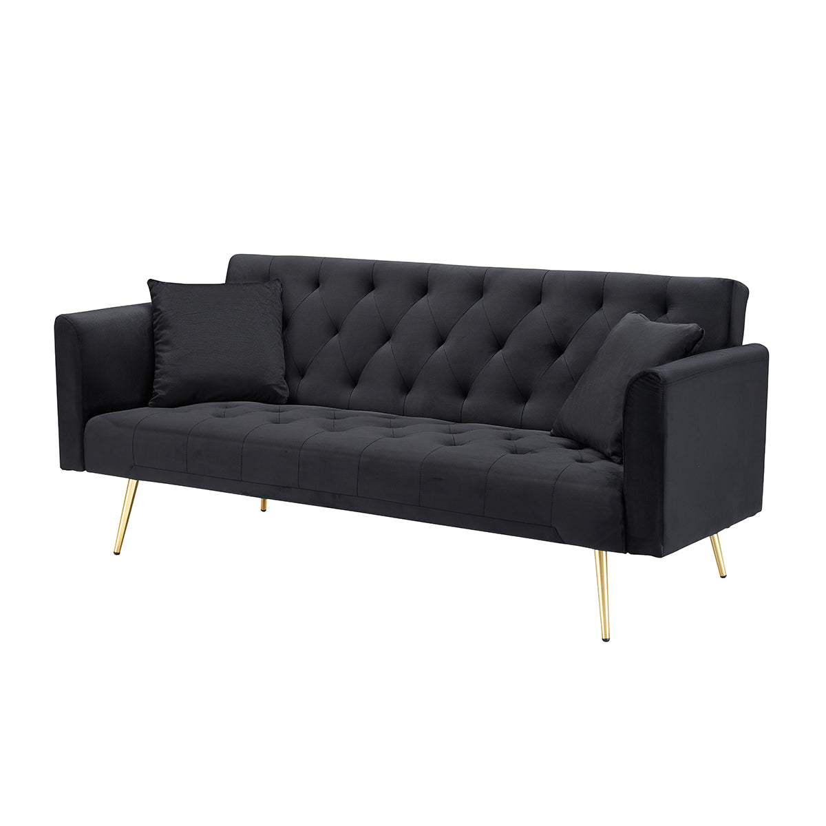 71-Inch Foldable Double Sofa With American Retro Style