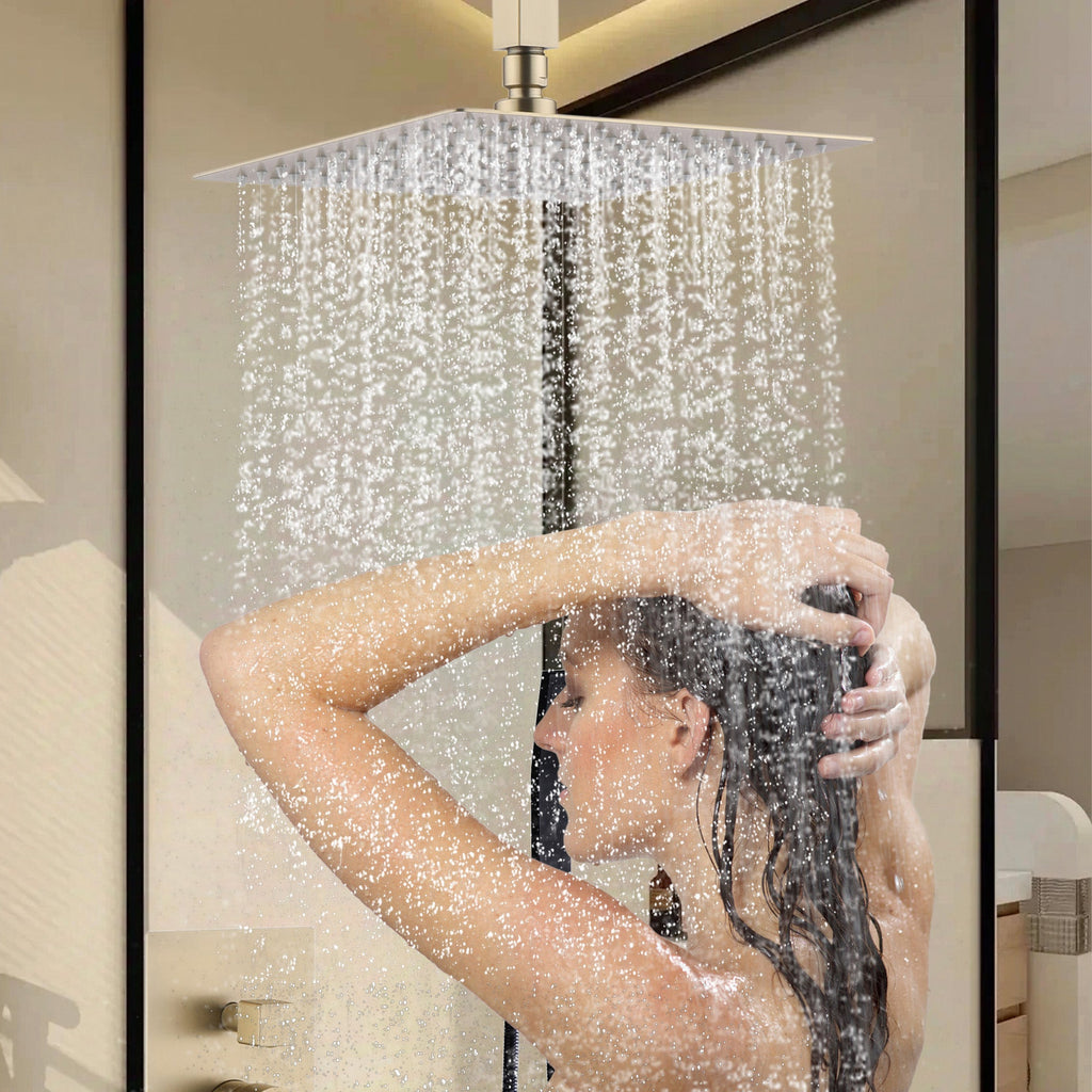 Shower Faucet Set with High Pressure 12 Inch Rainfall Head