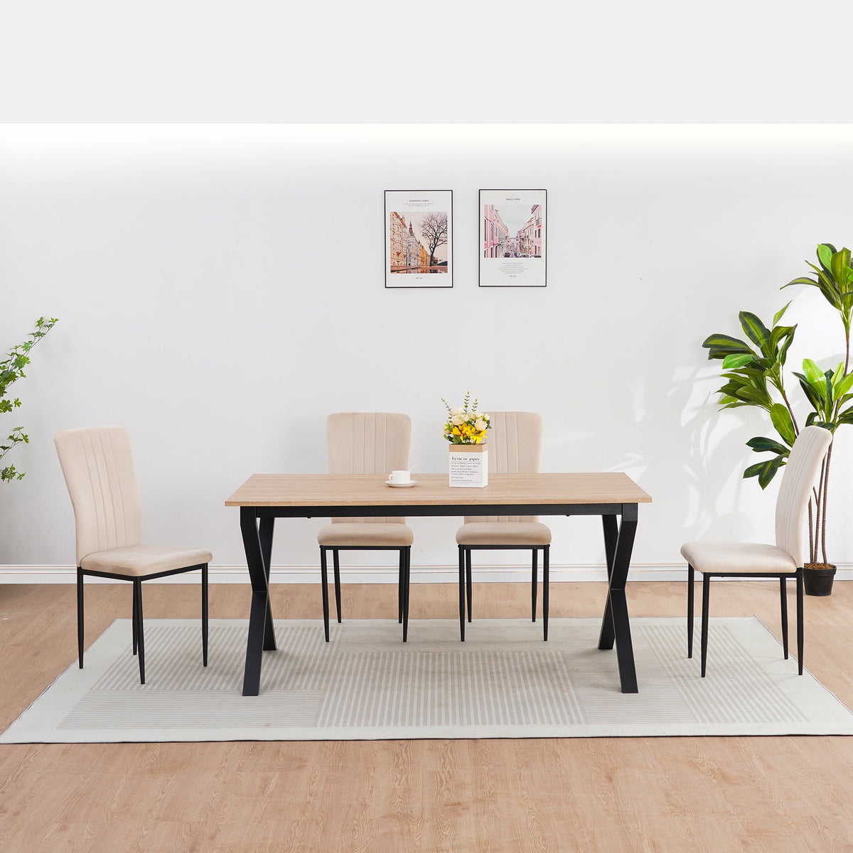 Dining Chairs Set of 4 Modern Velvet Upholstered Chairs
