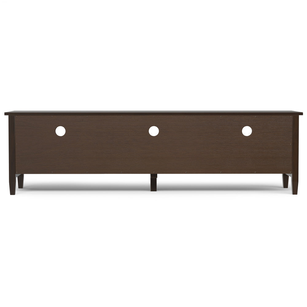 Warm Shaker 72 Inch Wide Solid Wood Low TV Stand in Tobacco