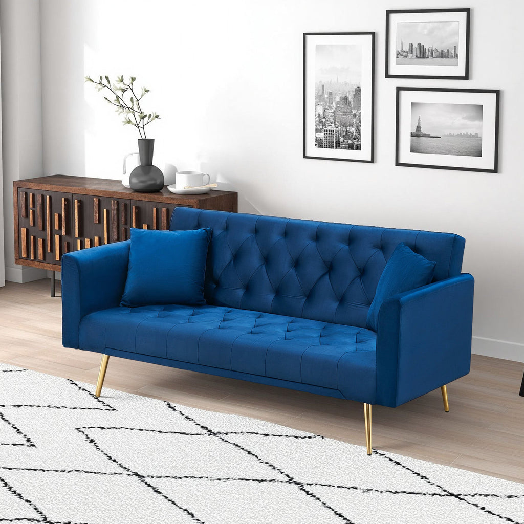 71-Inch Convertible Love Seat Sofa - American Retro