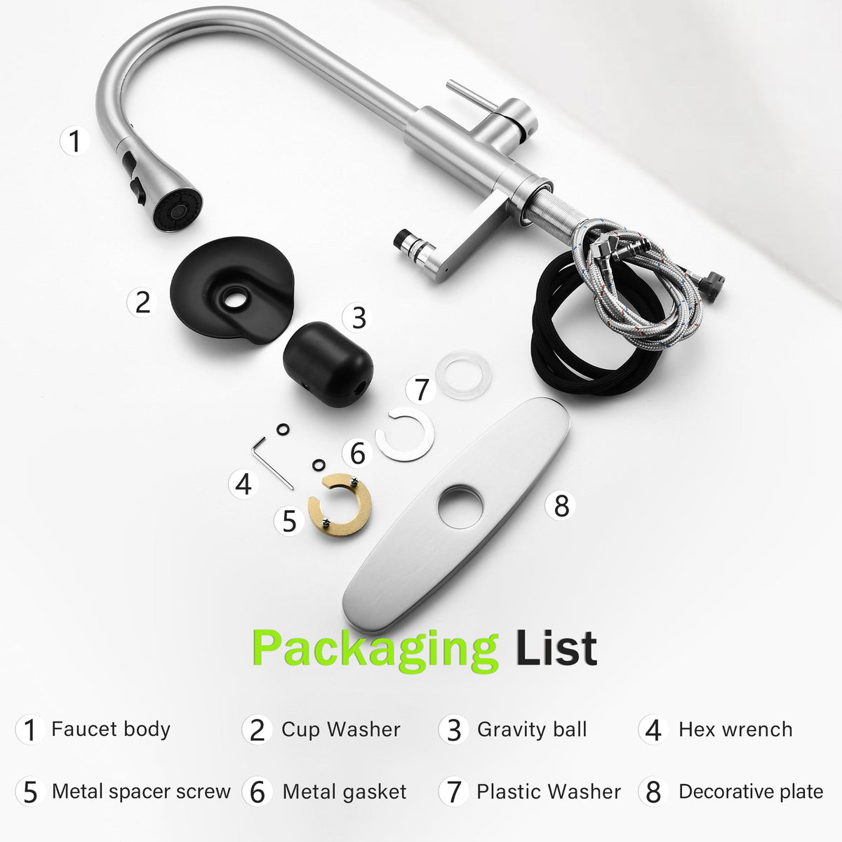 3-in-1 Kitchen Faucet with LED Temperature Display
