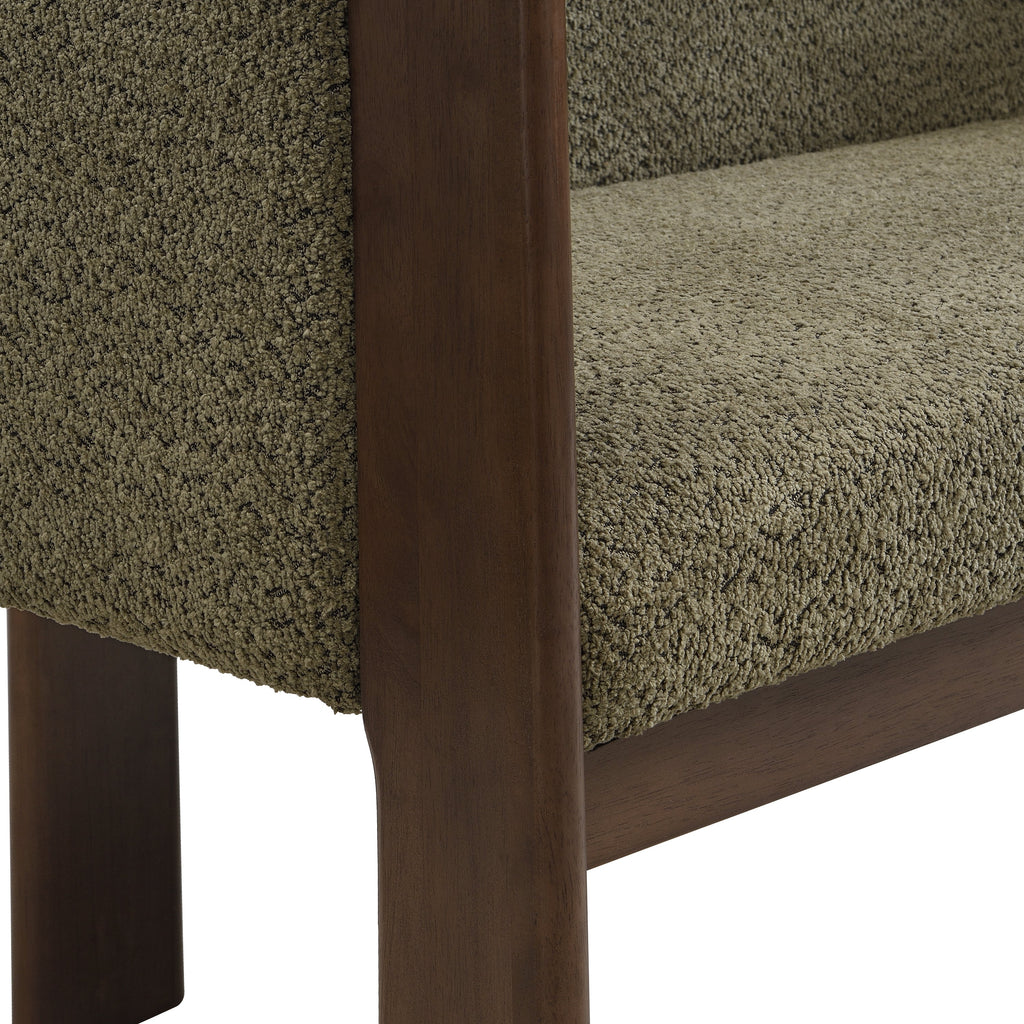 48.5" Upholstered Solid Loveseat (Walnut+Green)