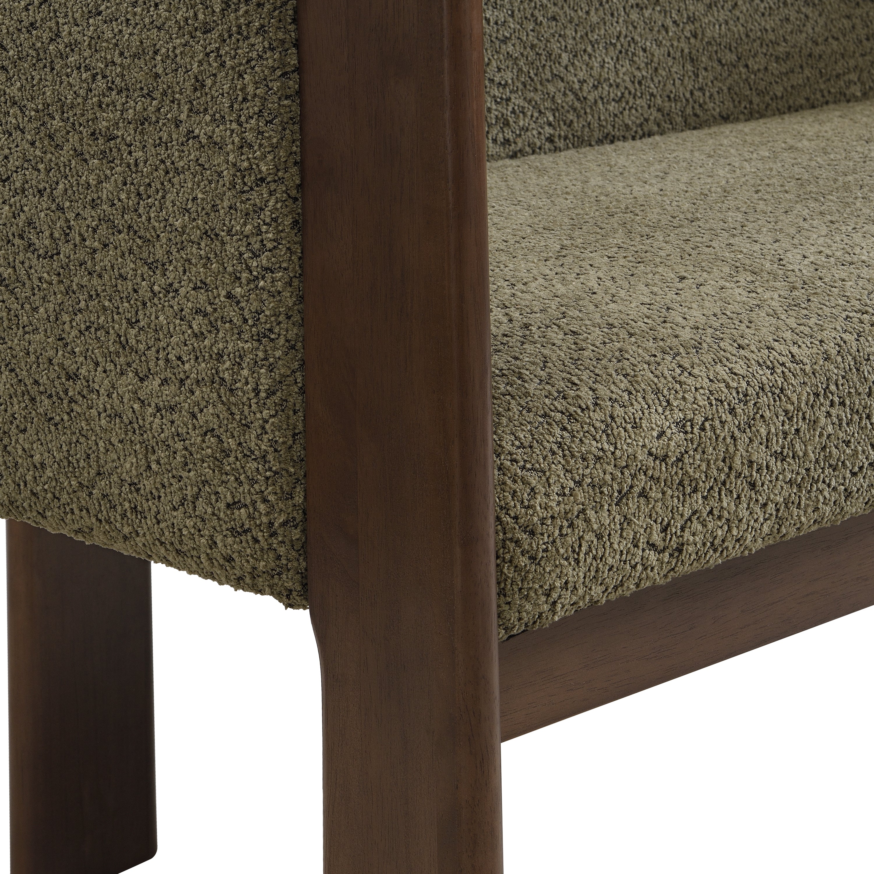 48.5" Upholstered Solid Loveseat (Walnut+Green)