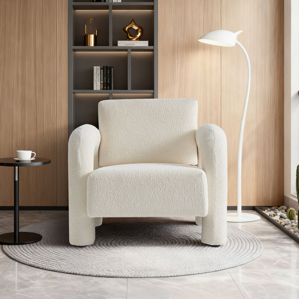 Modern Velvet Fabric Accent Chair
