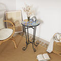 Colorful Black Patio Side Table