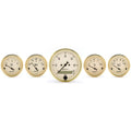 AutoMeter Gauge Kit 5 Pc. 3-1/8in. & 2-1/16in. Elec. Speedometer Golden Oldies 1502