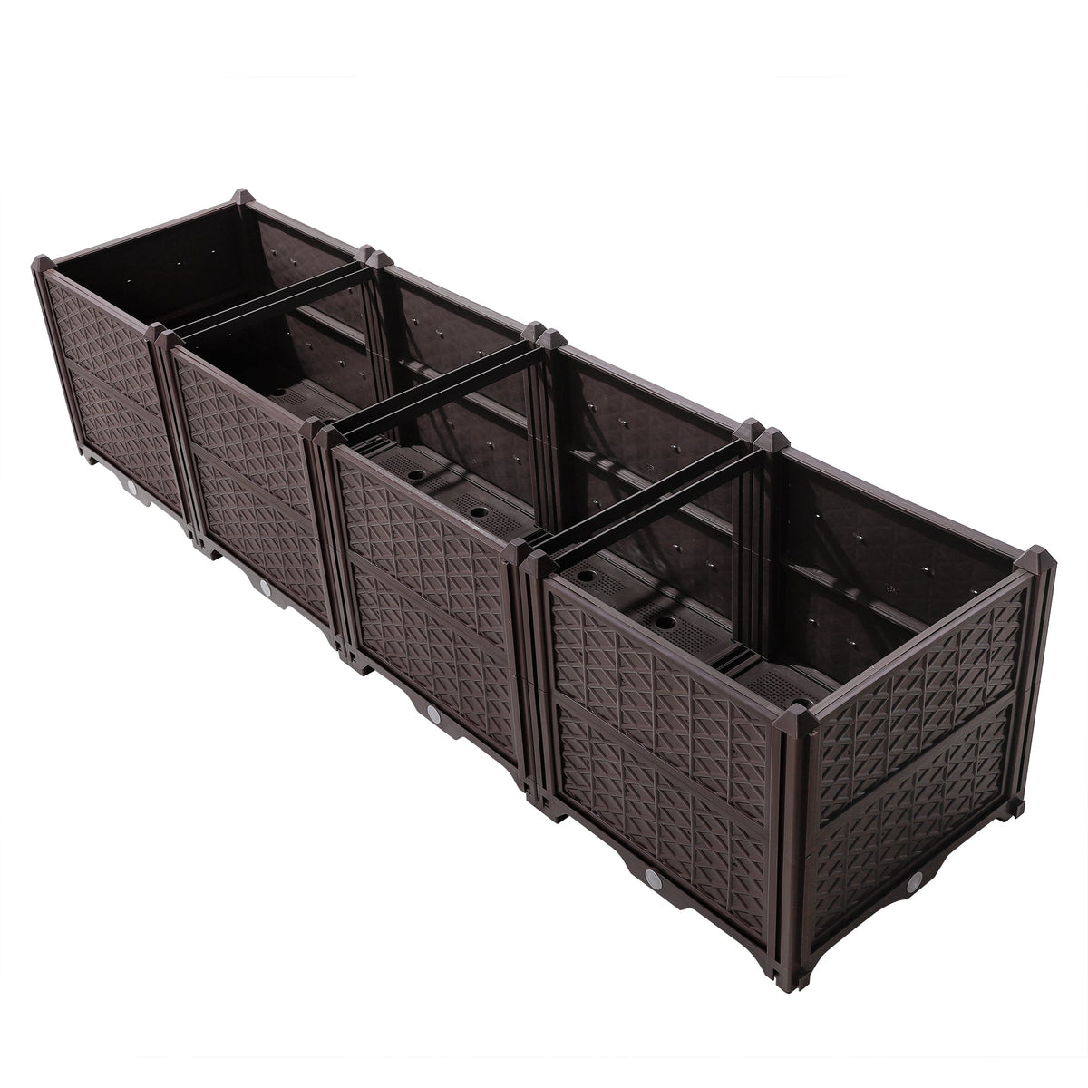 Indoor and Outdoor Rectangular Plastic Planting Box