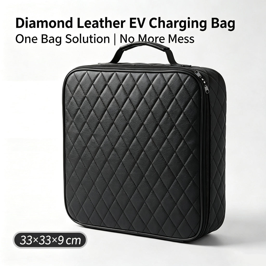 EV Charging Gun Storage Bag, Electric Car Portable Charger Organizer Box, Trunk Charging Cable Storage Pouch