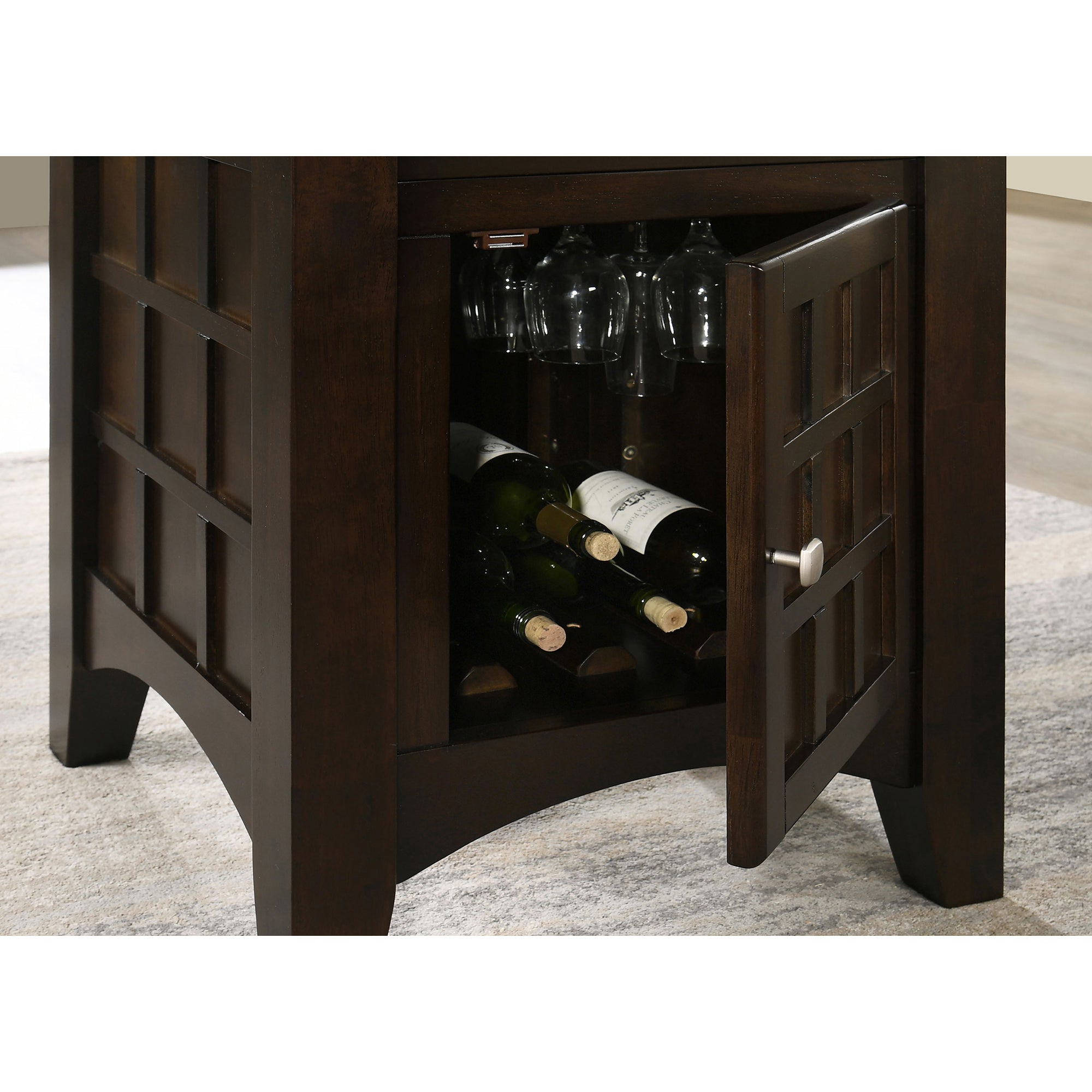 Tolland Cappuccino and Tan Upholstery Dining Set