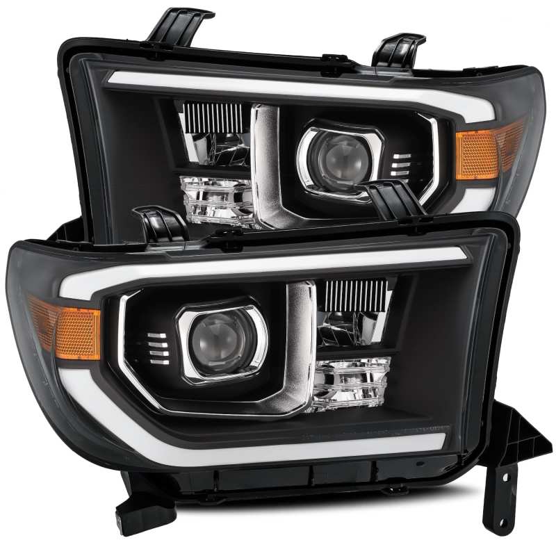 AlphaRex 07-13 Toyota Tundra (w/Lvl Adj) PRO-Series Proj Headlight Plank Style Blk w/Activ Light/DRL 880711 *Discontinued