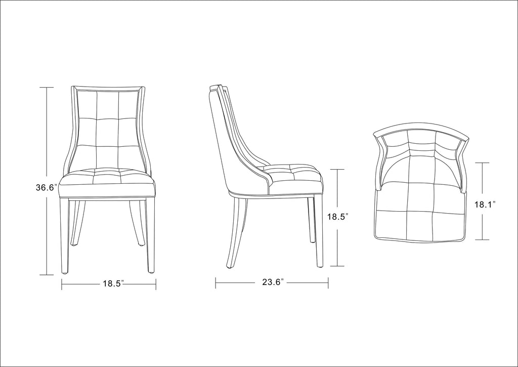 Fifth Avenue Wood Upholstered Dining Chair in Antique
