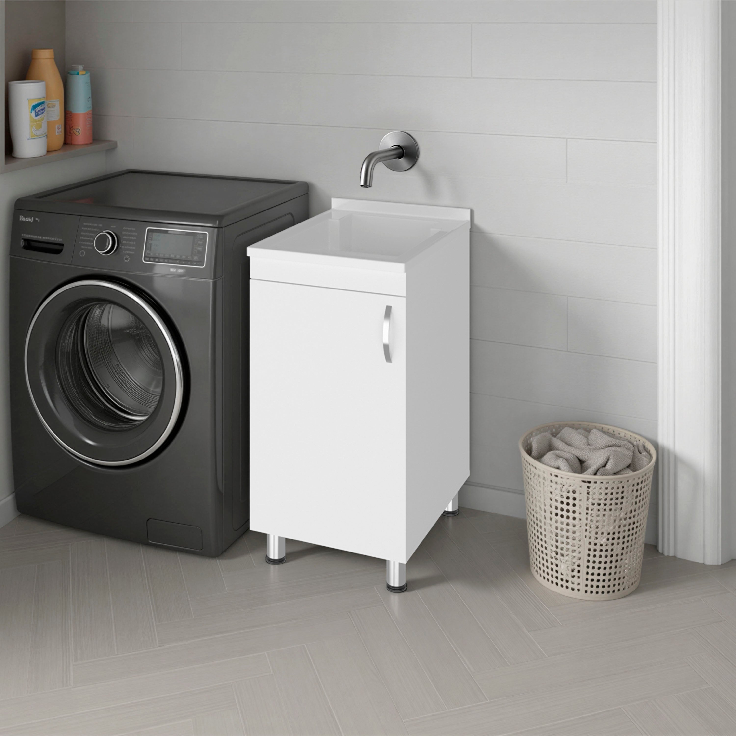 Darwin Freestanding Utility Tub and Sink Cabinet