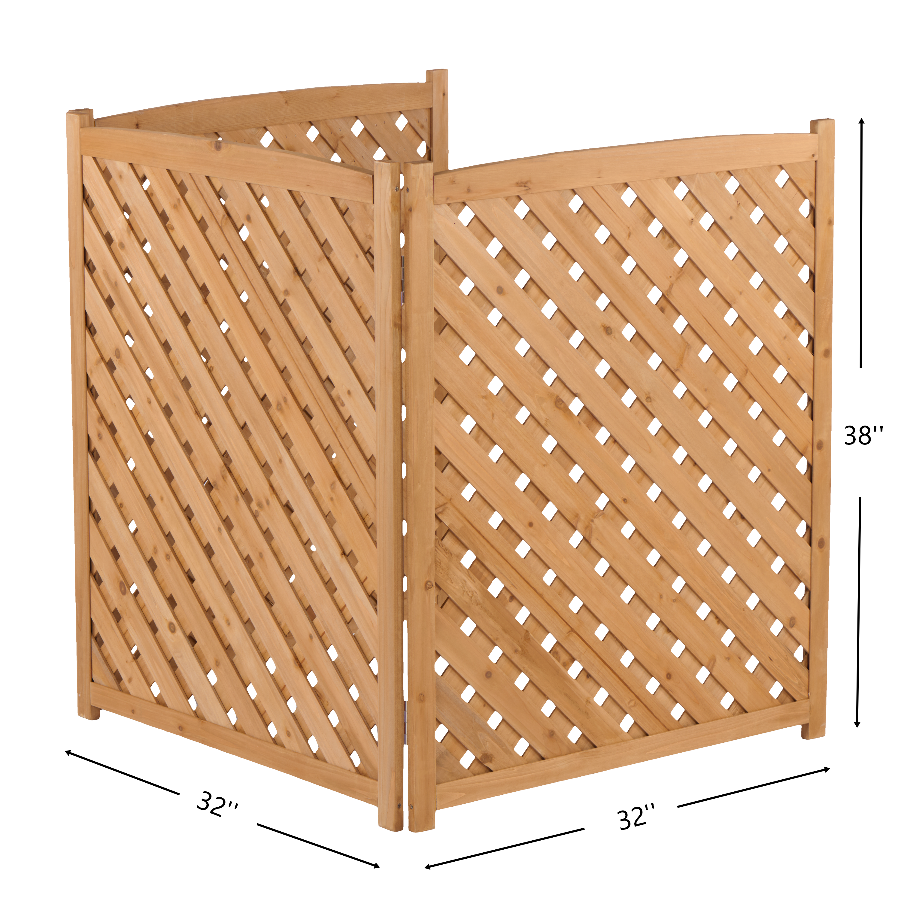 3-Panel Outdoor Air Conditioner Fence Screen