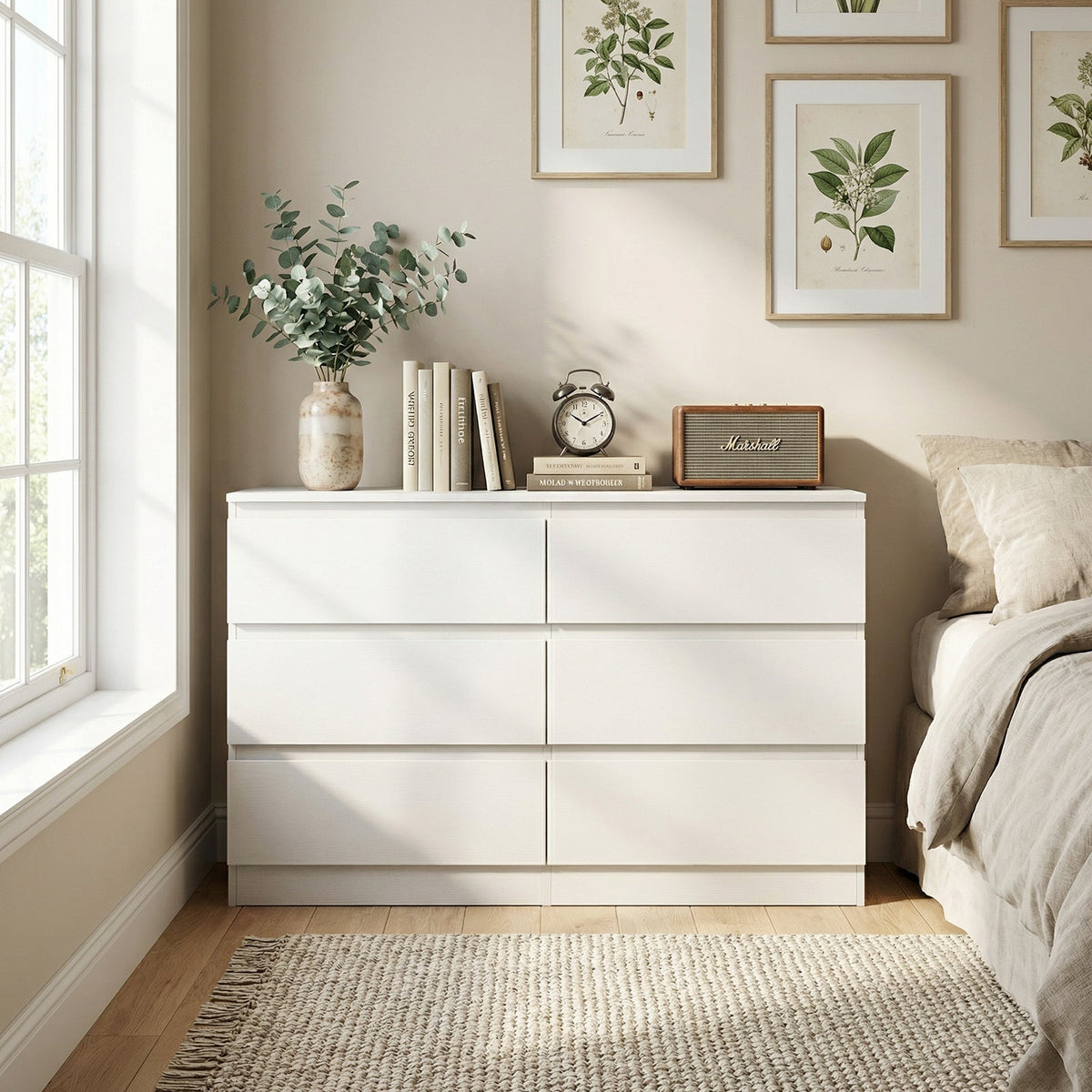 Elegant 6 Drawer Dresser