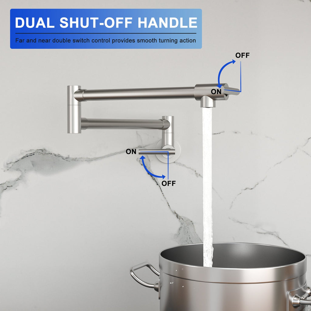 Pot Filler Faucet - Wall Mount Kitchen Sink Faucet