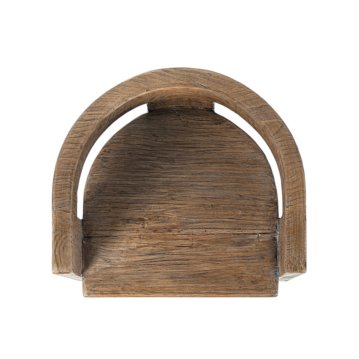 Soren Solid Reclaimed Elm Sculptural Accent Curved Dining Chair