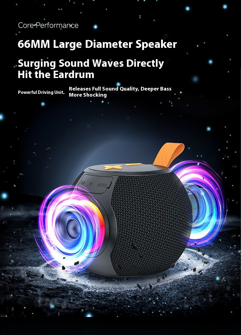 Bluetooth Speaker Portable RGB Lamp Portable Card Waterproof TWS Small Speaker