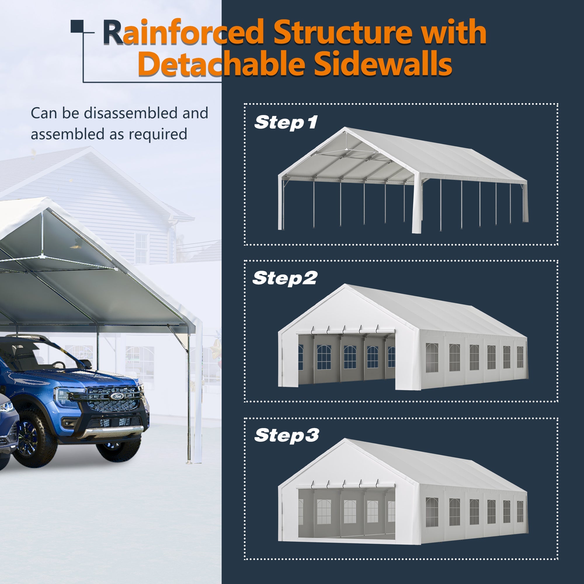 20x40FT Heavy Duty Party Tent with Removable Sidewalls
