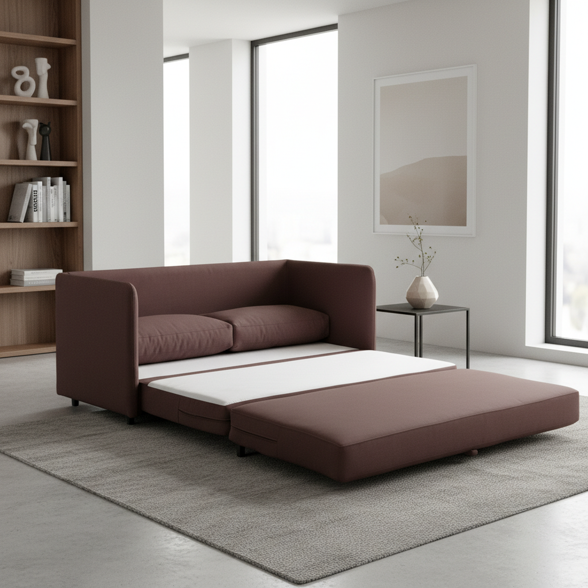 Kathy Collection Modern Upholstered Loveseat Sleeper