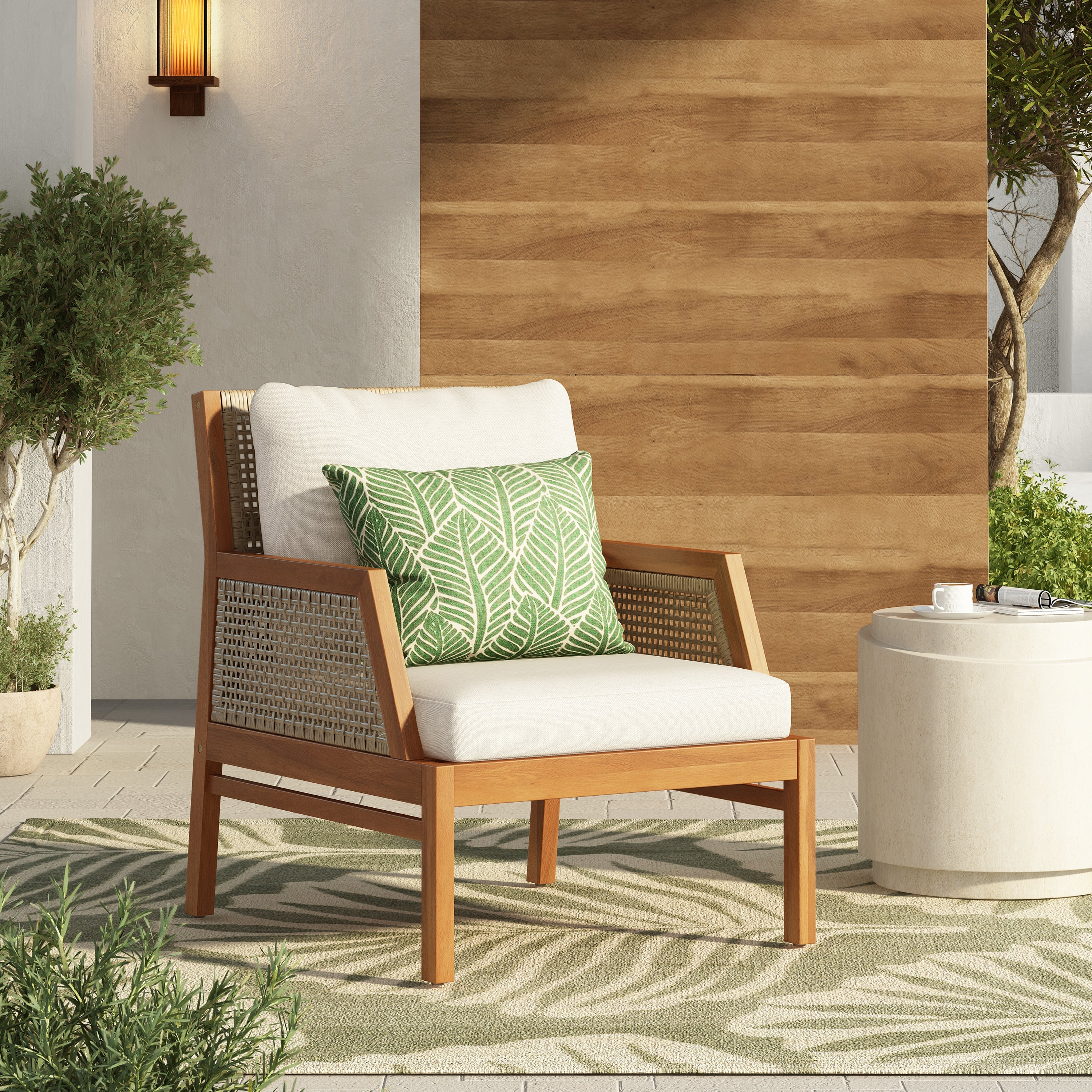 Acacia Wood Patio Furniture Club Chair