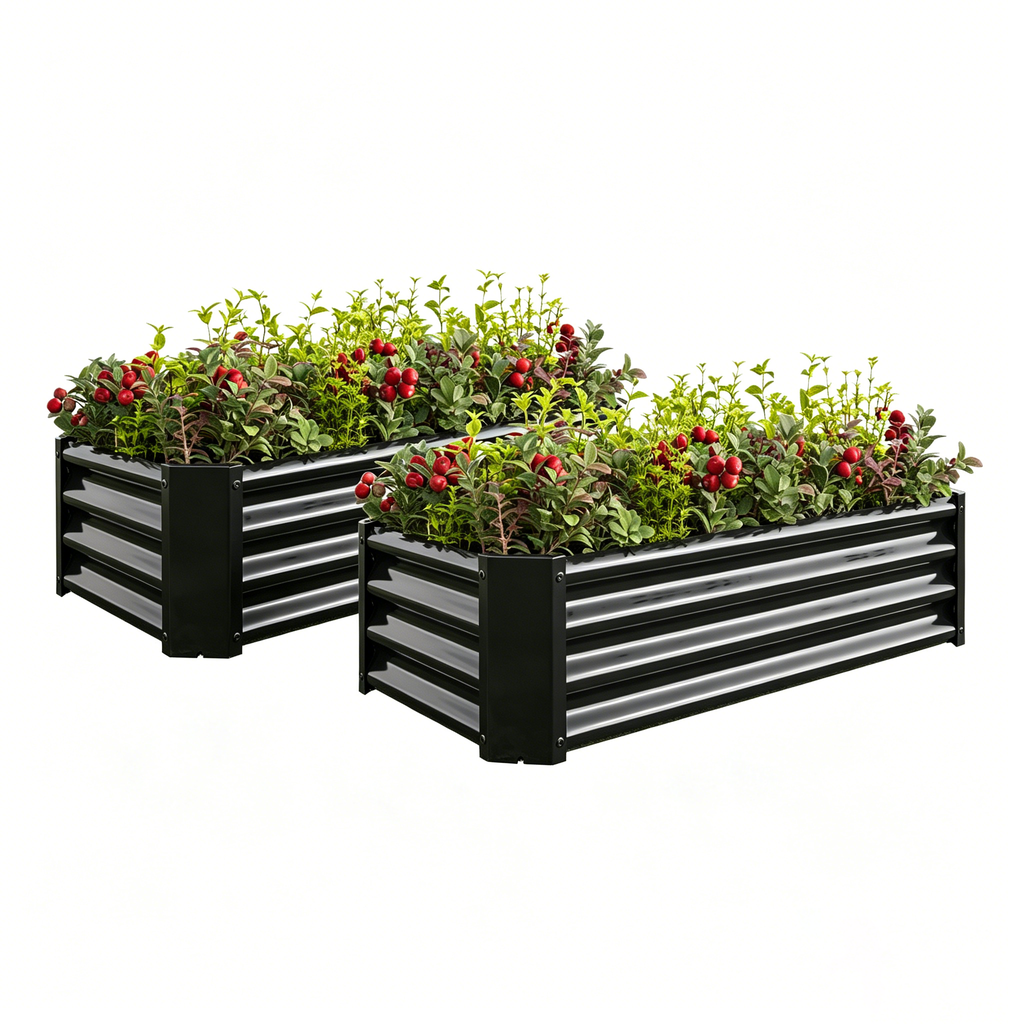 2-Piece Metal Raised Garden Bed